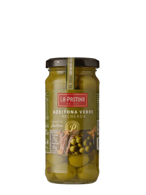 Azeitona Verde Recheada Com Anchova 235G La Pastina