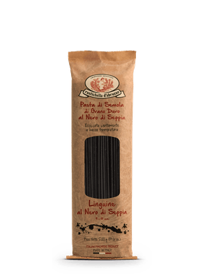 Linguine Nero Di Seppia Trafilata Al Bronzo Italiano 500G Rustichella