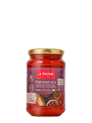 Molho Puttanesca Italiano 320G La Pastina - Pronto Para Consumo