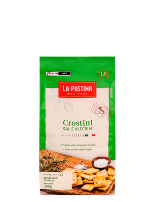 Crostini Com Sal Marinho E Alecrim 200G La Pastina