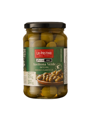 Azeitona Grega Verde Inteira 370G La Pastina