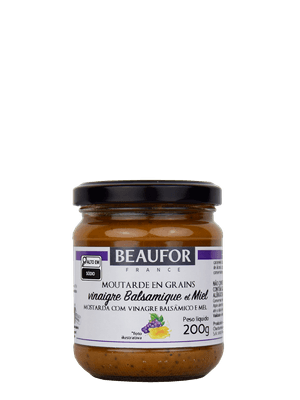 Mostarda Dijon Com Balsâmico E Mel 200G Beaufor