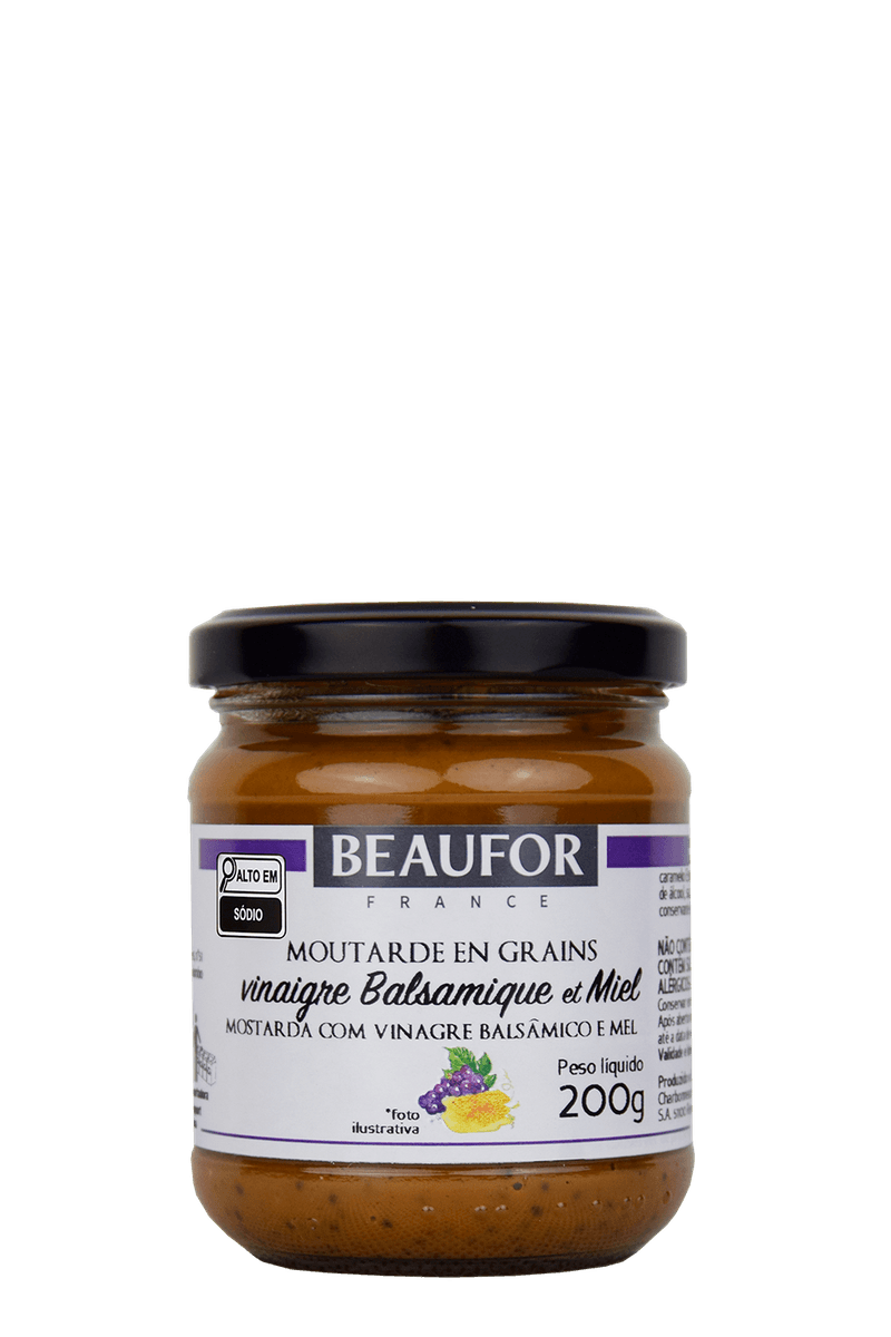 024388 - Mostarda Dijon com Balsamico e Mel Beaufor 200g_