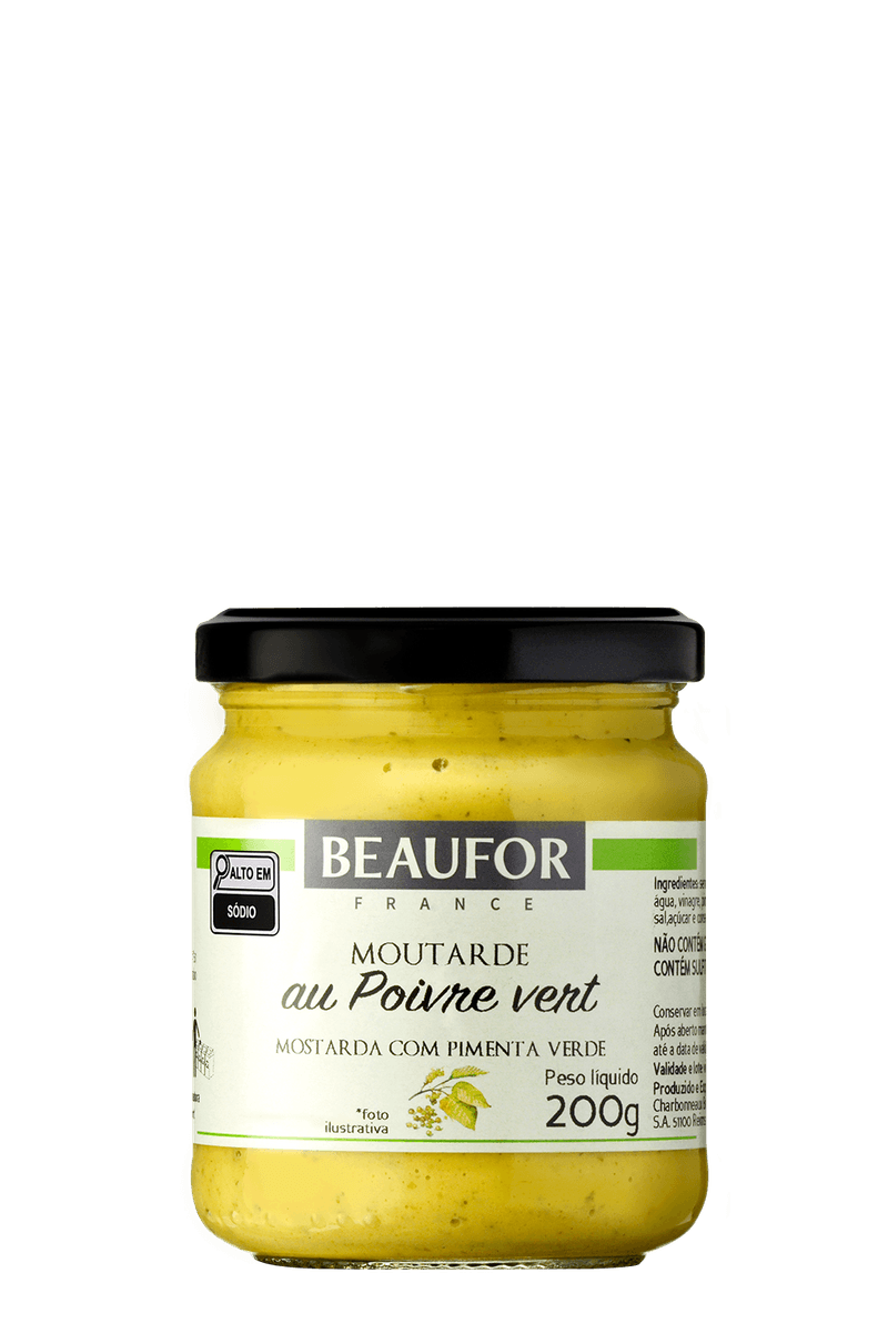 013523 - Mostarda Dijon Pimenta Verde Beaufor 200g_