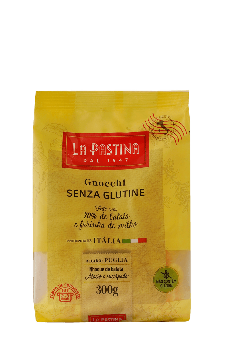 023413 - Gnocchi Sem Gluten Italiano 300G La Pastina -FRONTAL-